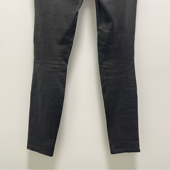 rag & bone The Leather Skinny Pants, Washed Black, 27 - Picture 8 of 13